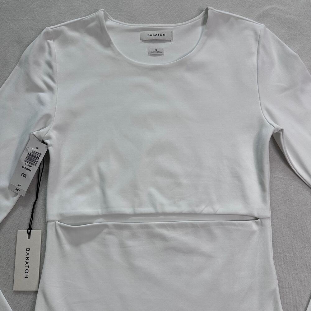 Babaton Segovia Cutout Bodysuit White Long Sleeve Aritzia Size S NWT - Picture 4 of 11